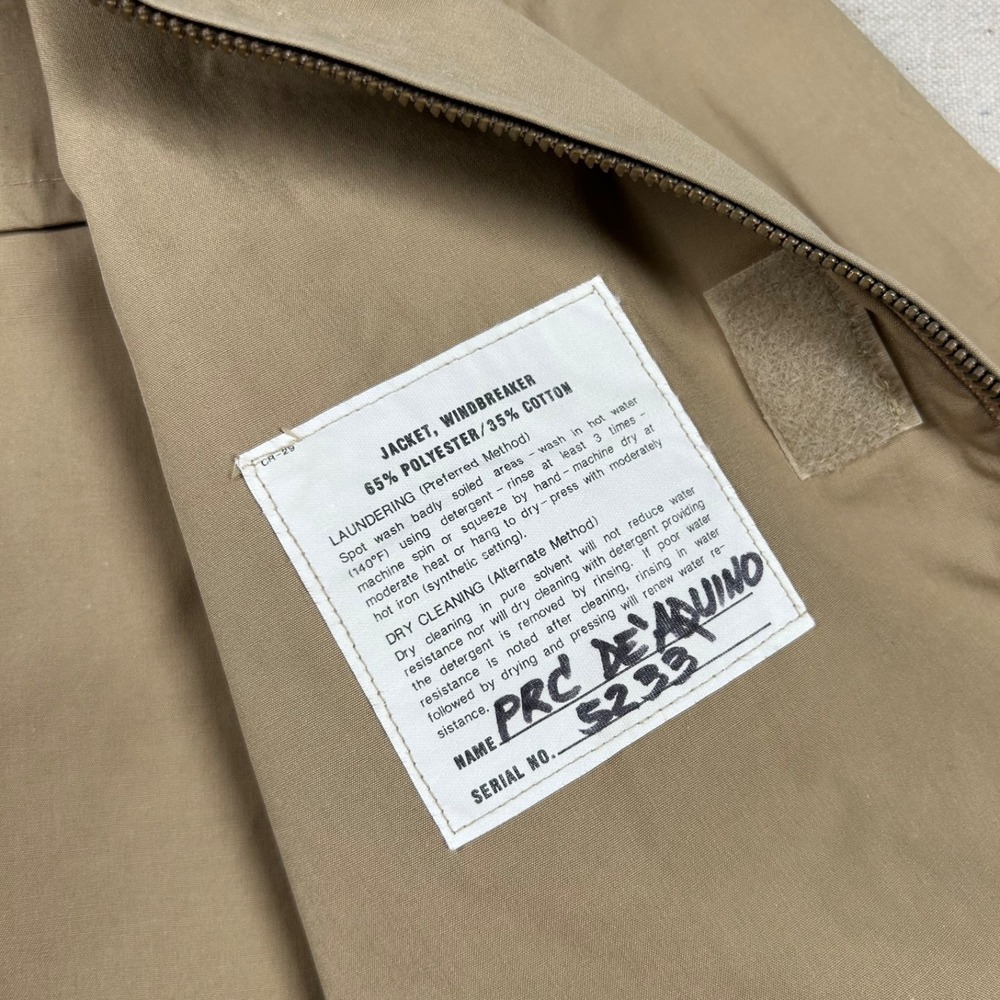 Vintage US Navy Uniform Jacket Mens Medium Short Tan Creighton Harrington USA - Picture 6 of 11